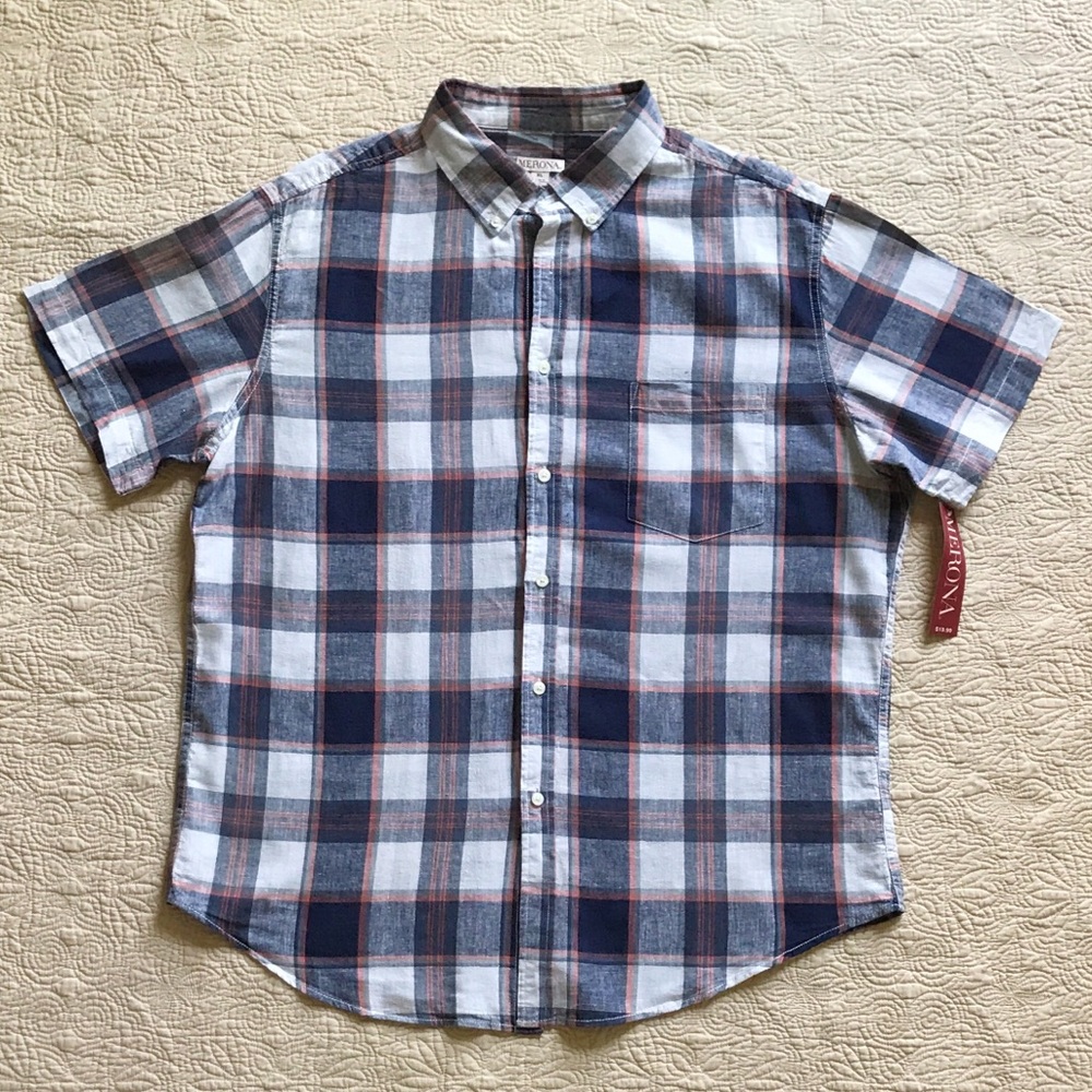 Merona Short-Sleeve Button Down— NWT!